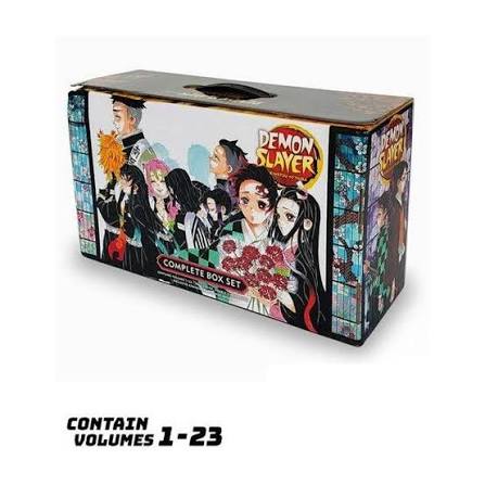 Demon Slayer: Kimetsu no Yaiba Complete Box Set (Volumes 1–23) by Koyoharu Gotouge book cover, buy online at TheBookX